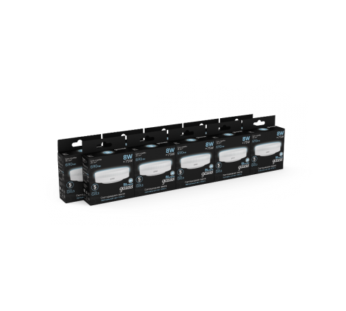 Лампа светодиодная LED 8Вт GX53 220В 4100К  108008208  Gauss