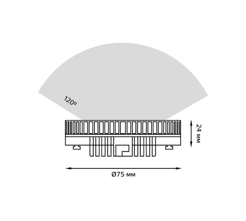 Лампа светодиодная LED 8Вт GX53 220В 4100К  108008208  Gauss