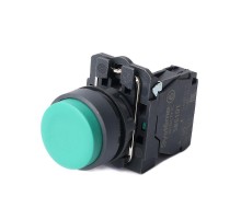 Кнопка SB5 в сборе модульная 22мм выступающая зеленая с возвратом пластик 1НО  SB5AL31  SE