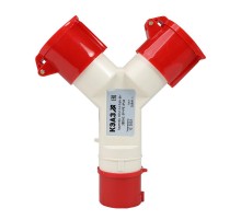 Адаптер 1012-14-16А-6h-380AC-3P+PE-IP44  235596  КЭАЗ