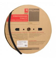 Термоусаживаемая трубка ТУТ нг 100/50 черная рулон PROxima  tut-100-b  EKF