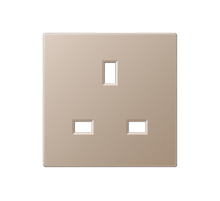 Розетка БС 2п+Е со шторками шампань  A3521CH  Jung
