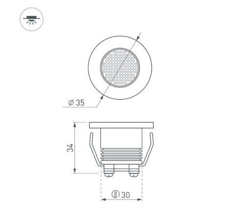 Светодиодный светильник LTM-R35WH 1W White 30deg  020751  Arlight