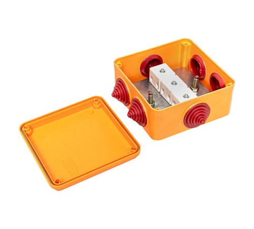 Коробка огнестойкая E90 100х100х50мм, с клеммником 6 полюсов 1,5-6 мм2 IP55  plc-kmrf-100-6-06  EKF