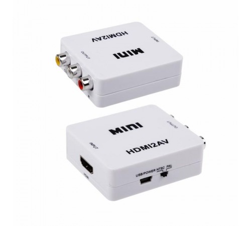 Конвертер HDMI на 3 RCA, пластик, белый  17-6931  REXANT