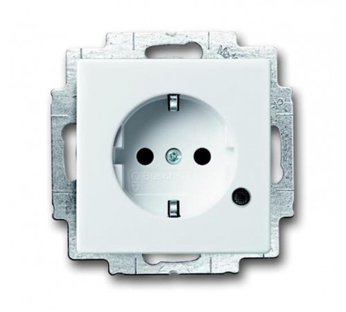 Розетка SCHUKO 16А 250В c шторками, c индикацией LED, Future/Axcent/Carat/Династия, альп. белый  2CKA002013A5286  ABB