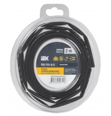 Трубка термоусадочная ТТУ нг-LS 4/2 черная (2м/упак) IEK  UDR12-004-002-002-K02-T  IEK