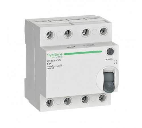 City9 Set ВДТ 63А 4P 300мА A-S 400В  C9R87463  SE