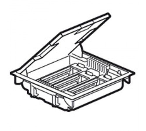 Коробка напольная сер.(крышка сталь)18м гор. 75-105мм  089610  Legrand