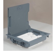 Коробка напольная сер.(крышка сталь)18м гор. 75-105мм  089610  Legrand