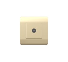 Розетка антенная одиночная TV коннектор, шампань(NEW3-E)  431410  CHINT