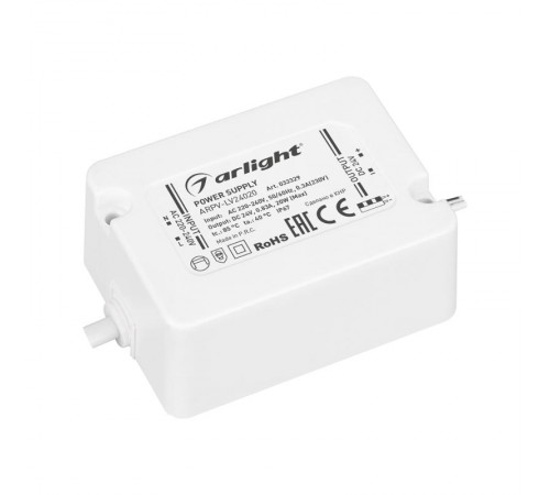 Блок питания ARPV-LV24020 (24V, 0.83A, 20W) (Arlight, IP67 Пластик, 3 года)  033329  Arlight