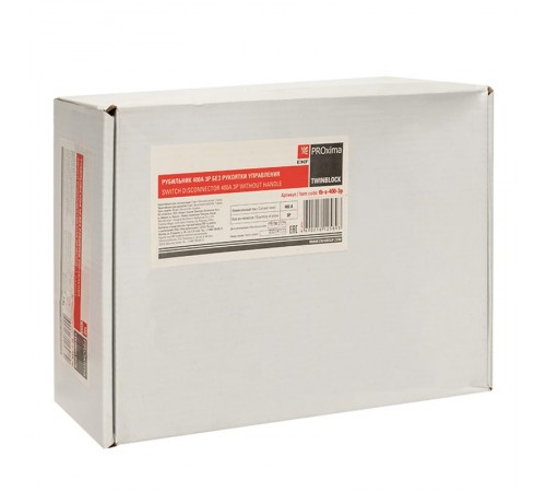 Рубильник 400A 3P без рукоятки управления TwinBlock  tb-s-400-3p  EKF