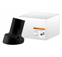 Патрон Е27 настенный, термостойкий пластик, наклонный, черный, Б/Н  SQ0335-0078  TDM