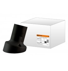 Патрон Е27 настенный, термостойкий пластик, наклонный, черный, Б/Н  SQ0335-0078  TDM