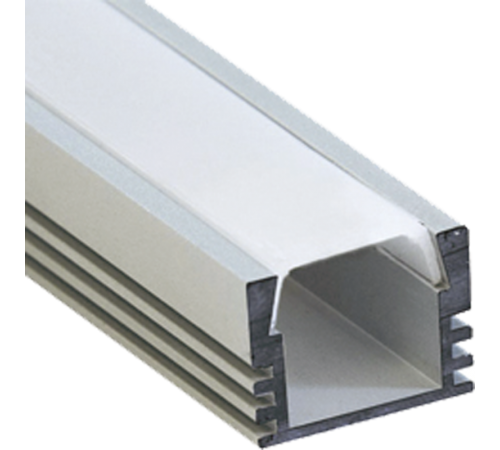 Профиль алюминиевый для светодиодной ленты PAL 1612 накладной анодированный IP20 2м  1009647  Jazzway