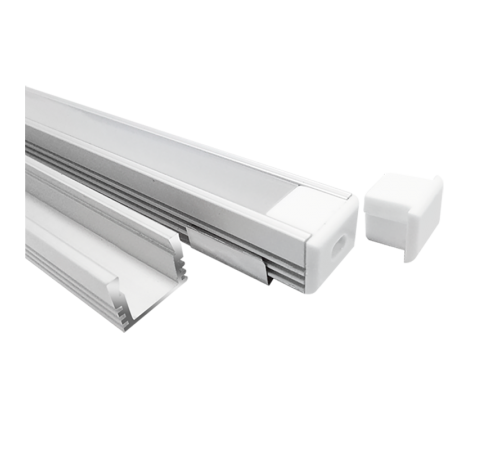 Профиль алюминиевый для светодиодной ленты PAL 1612 накладной анодированный IP20 2м  1009647  Jazzway