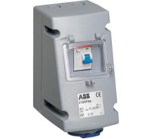 Розетка с УЗО 216RPR6, 16А, 2Р+Е, IP44, 6ч  2CMA168261R1000  ABB