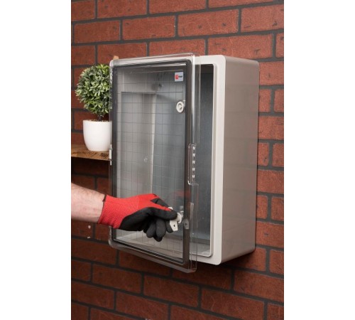 Щит пластиковый с монтажной платой прозрачная дверь (ВхШхГ) 500х350х190мм IP65 PROxima  PBT65MP005  EKF