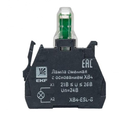 Лампа сменная c основанием XB4 зеленая 24В EKF PROxima    XB4-ESL-G   EKF 
