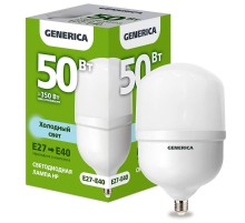 Лампа светодиодная HP 50Вт 230В 6500К E27-E40   LL-HP-50-230-65-E27-E40-G  GENERICA