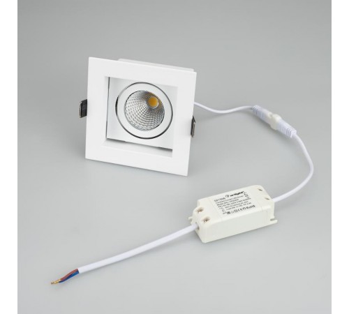 Светильник CL-KARDAN-S102x102-9W Warm (WH, 38 deg)  024137  Arlight