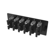 Адаптерная планка с установленными 12xMTP адаптерами (aligned key)(цвет адаптера - серый), OM4, 1 HU  RNAP12M1U4  DKC