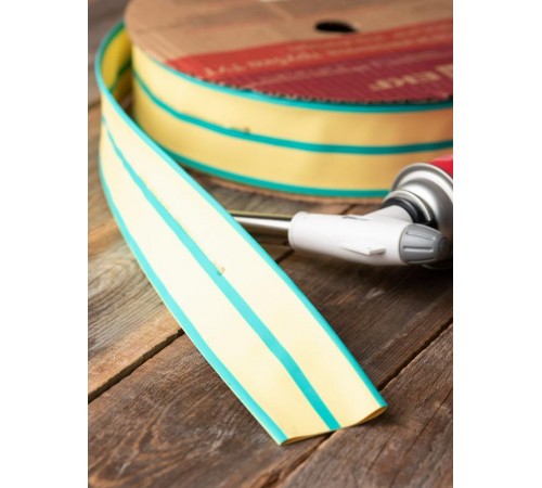 Термоусаживаемая трубка ТУТ нг 40/20 жел-зел EKF PROxima  tut-40-yg  EKF