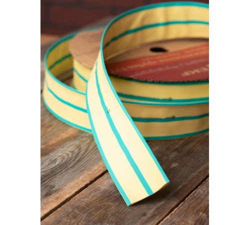 Термоусаживаемая трубка ТУТ нг 40/20 жел-зел EKF PROxima  tut-40-yg  EKF