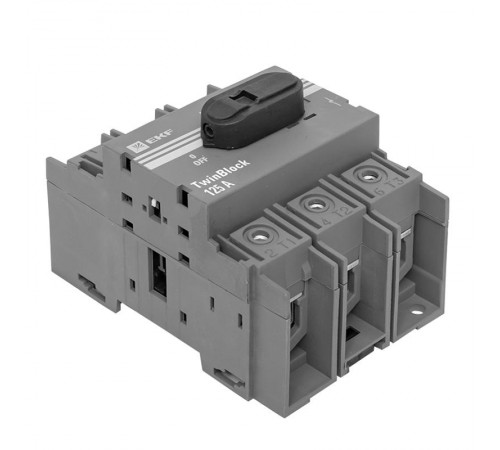 Рубильник 125A 3P c рукояткой управления для прямой установки TwinBlock  tb-125-3p-f  EKF
