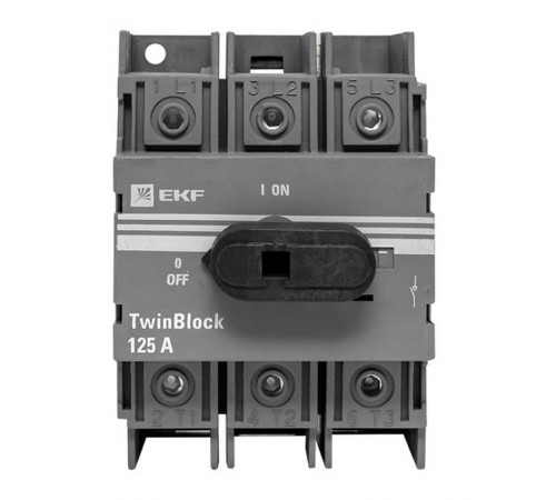 Рубильник 125A 3P c рукояткой управления для прямой установки TwinBlock  tb-125-3p-f  EKF