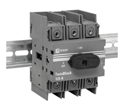 Рубильник 125A 3P c рукояткой управления для прямой установки TwinBlock  tb-125-3p-f  EKF