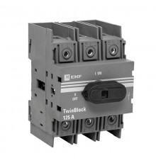 Рубильник 125A 3P c рукояткой управления для прямой установки TwinBlock  tb-125-3p-f  EKF