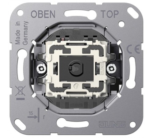 Механизм серии LS1912 одноклавишный, крепление винтами, без монтажных лапок  K501EU  Jung