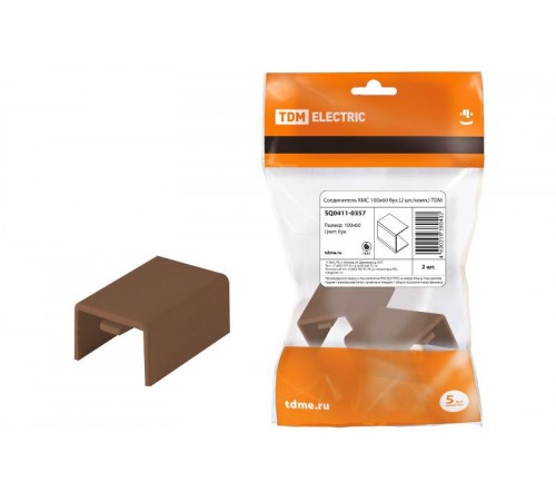 Соединитель КМС 100х60 бук (2 шт./комп.)  SQ0411-0357  TDM