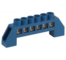 Шина  NO-224-122 N ноль в изоляторе ШНИ-6х9-6-Д-синий  Б0062947  ЭРА