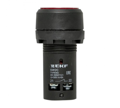 Кнопка SW2C-10D с подсветкой красная NO EKF PROxima  sw2c-md-r  EKF