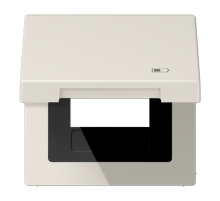 Рамка с подпружиненной крышкой для USB-механизмов, с центральной платой LS990BFKLUSB Jung