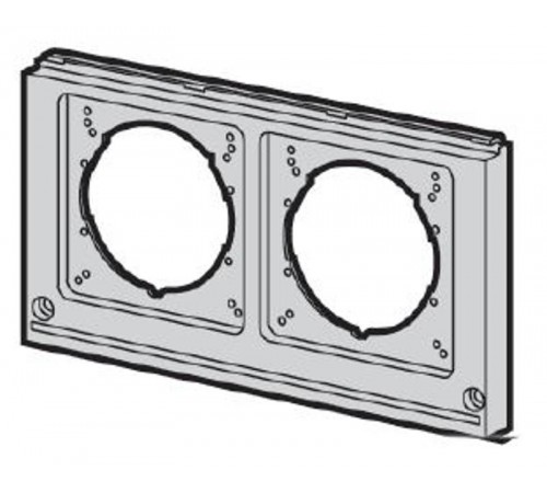Лицевая панель с 2-мя отв. FMCE46 ( Розетки 63A, 2х10/16А), 1 ряд  2CMA191083R1000  ABB