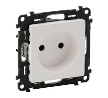 Valena LIFE DIY Белый Розетка 1-ая б/з с защитными шторками, безвинт.зажим  753416  Legrand