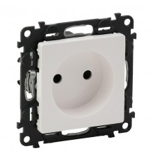 Valena LIFE DIY Белый Розетка 1-ая б/з с защитными шторками, безвинт.зажим  753416  Legrand