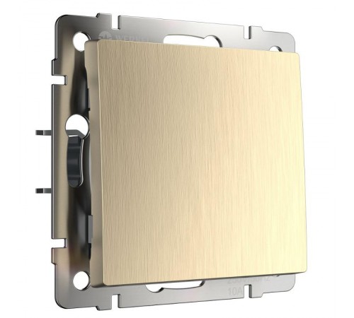 W1112010/ Электроустановочные изделия - Выключатель одноклавишный проходной (шампань рифленый)  a051435  Werkel