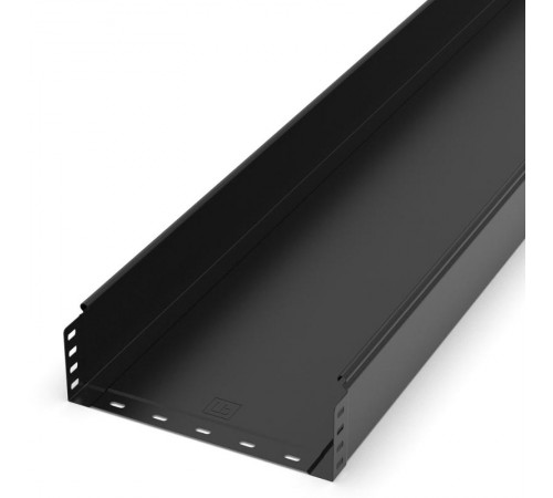 Лоток неперфорированный Стандарт 300х100х3000 (0,8 мм) RAL 9005 (6 м/уп)  PR16.9952  Промрукав