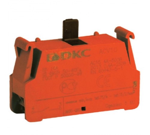 Контактный блок с клеммным безвинтовым зажимом нормально-замкнутый  ACV01  DKC