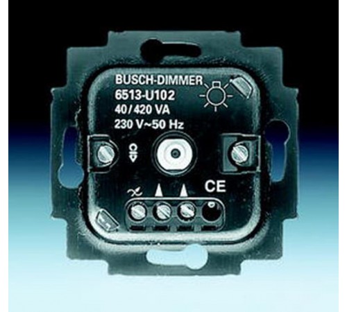 Механизм светорегулятора для ламп накаливания и НВ галогенных ламп с электронным трансформатором, 40-420 Вт/ВА  6513-0-0586   2CKA006513A0586  ABB