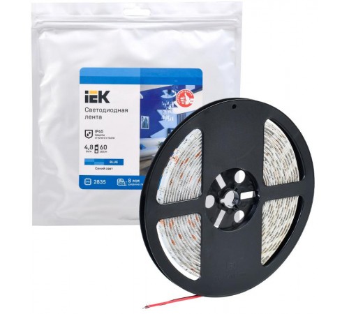 Лента светодиодная 5м LSR-2835B60-4,8-IP65-12В  LSR1-7-060-65-3-05  IEK