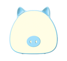 Светильник ночник настольный Qplus GTL703 5W 200lm 2700-6000K 5V Li-ion 1200mA голубой диммируемый LED 1/10/30  NN7036  Gauss