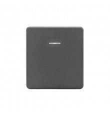 Выключатель ROUND 1 кл с подсветкой 10А с/у титан  KR-78-0713-2  Kranz