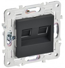 SKANDY Розетка компьютерная двойная RJ45 кат.5E SK-K03G графит  SK-K20-1-K53  IEK