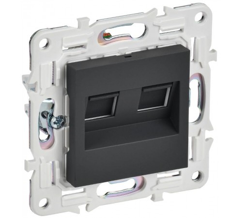 SKANDY Розетка компьютерная двойная RJ45 кат.5E SK-K03G графит  SK-K20-1-K53  IEK